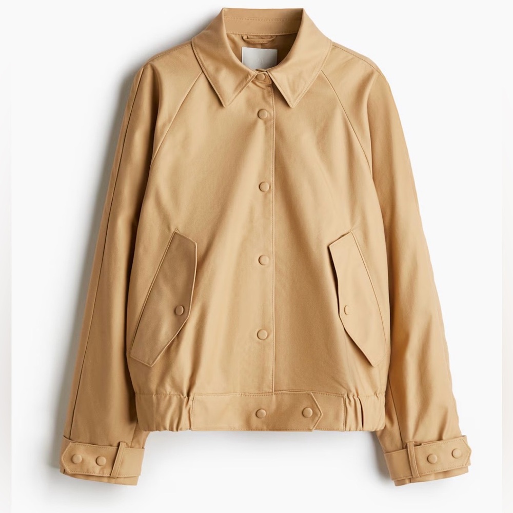 H&M TWILL JACKET WITH COLLAR-Camel